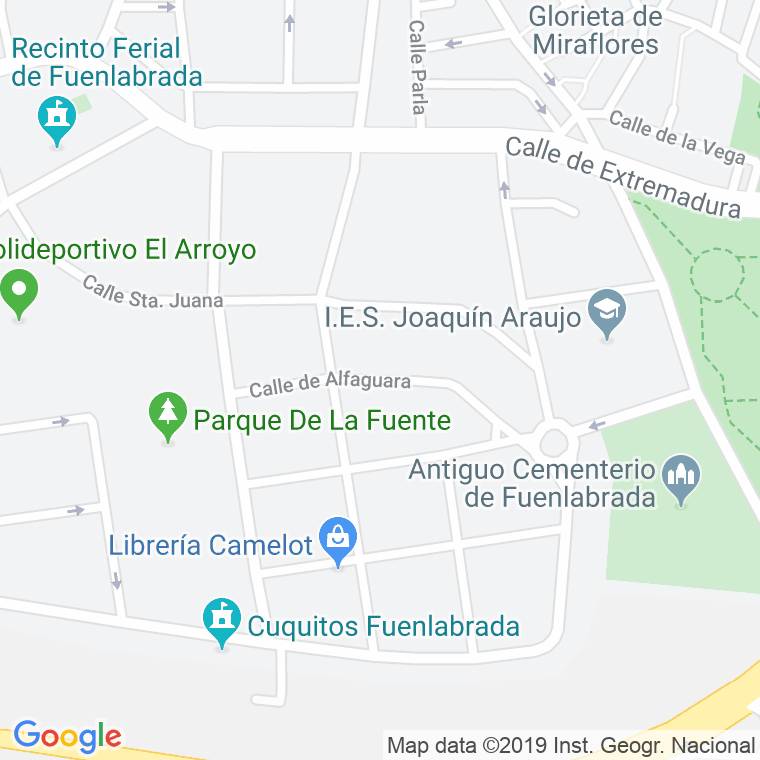 Código Postal calle Alfaguara en Fuenlabrada