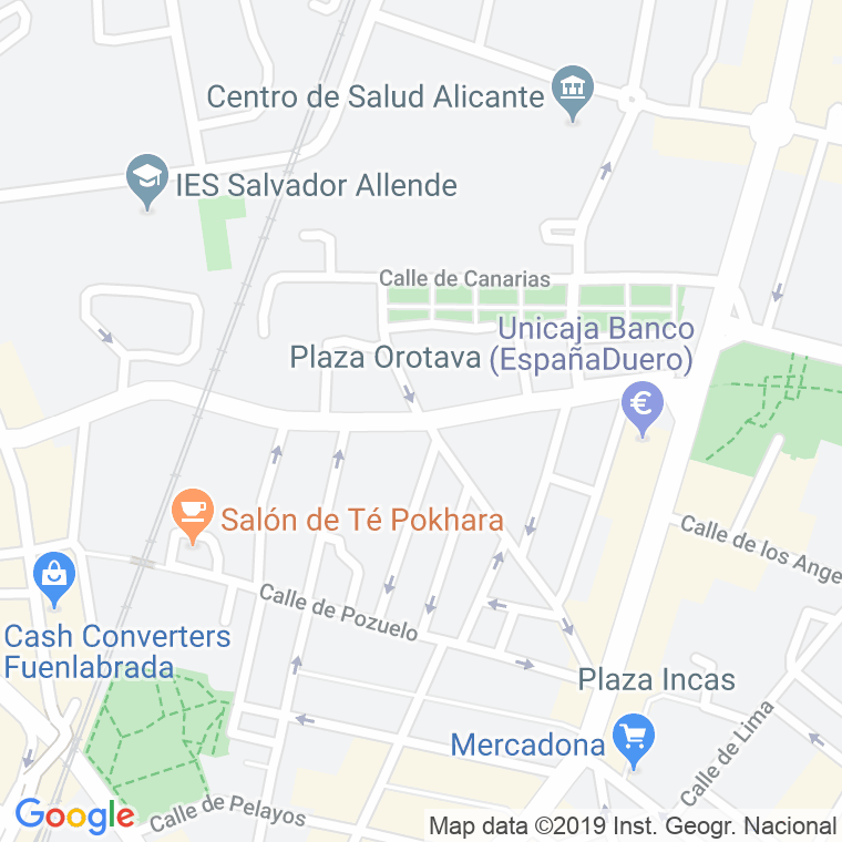 Código Postal calle Malaga en Fuenlabrada