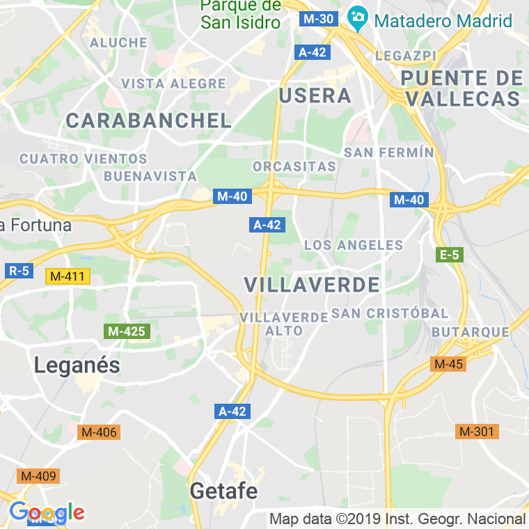 Código Postal calle Madrid A Toledo, De, Direccion Madrid, Del Km. 18, 501 Al 19, 200, carretera en Fuenlabrada