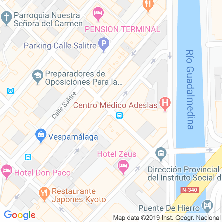 Código Postal calle Constancia en Málaga