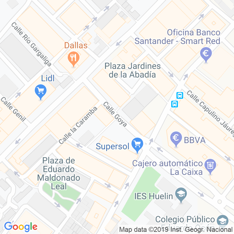Código Postal calle Goya en Málaga