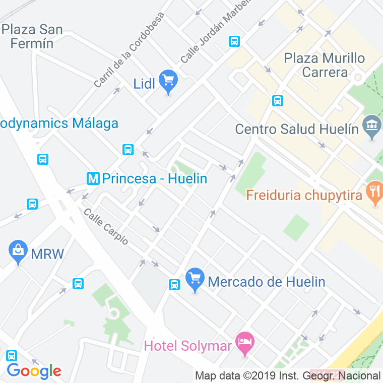 Código Postal calle Grau en Málaga