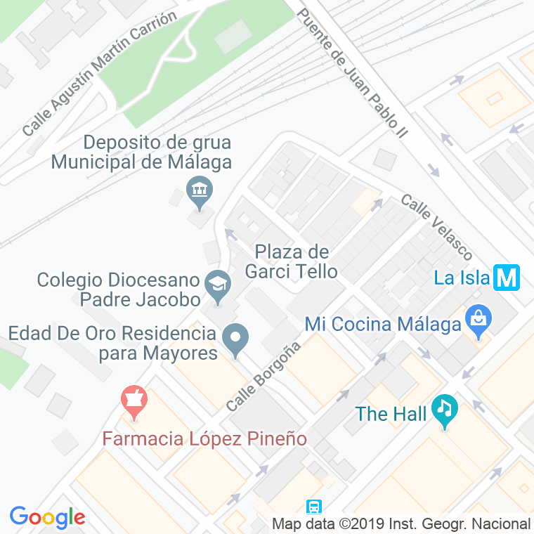 Código Postal calle Guadalaviar en Málaga