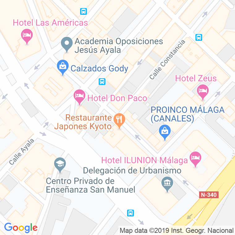 Código Postal calle Jacinto Verdaguer en Málaga