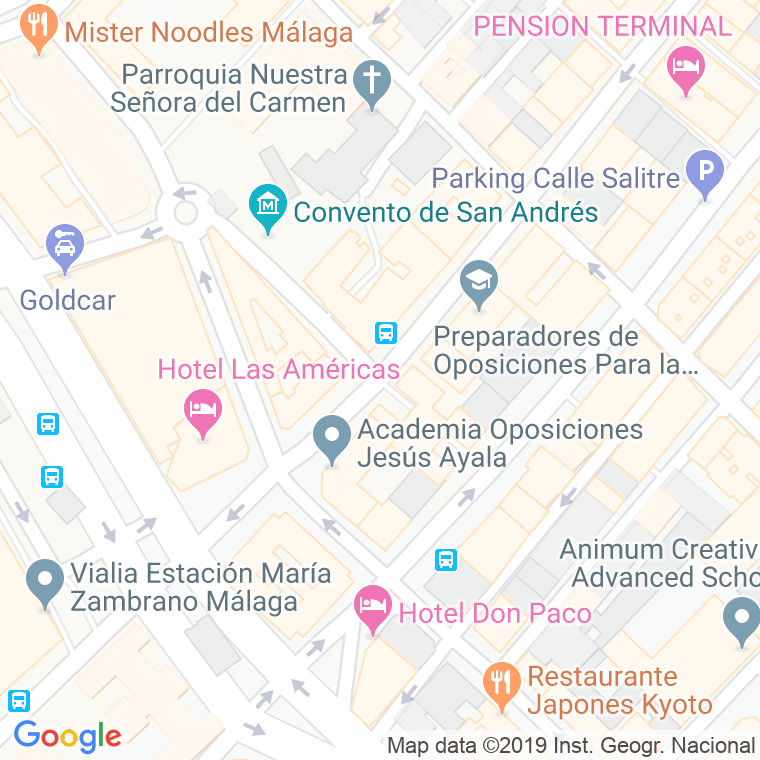 Código Postal calle Lapeira, pasaje en Málaga