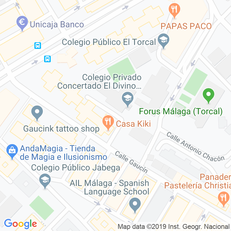 Código Postal calle Angelillo De Triana en Málaga