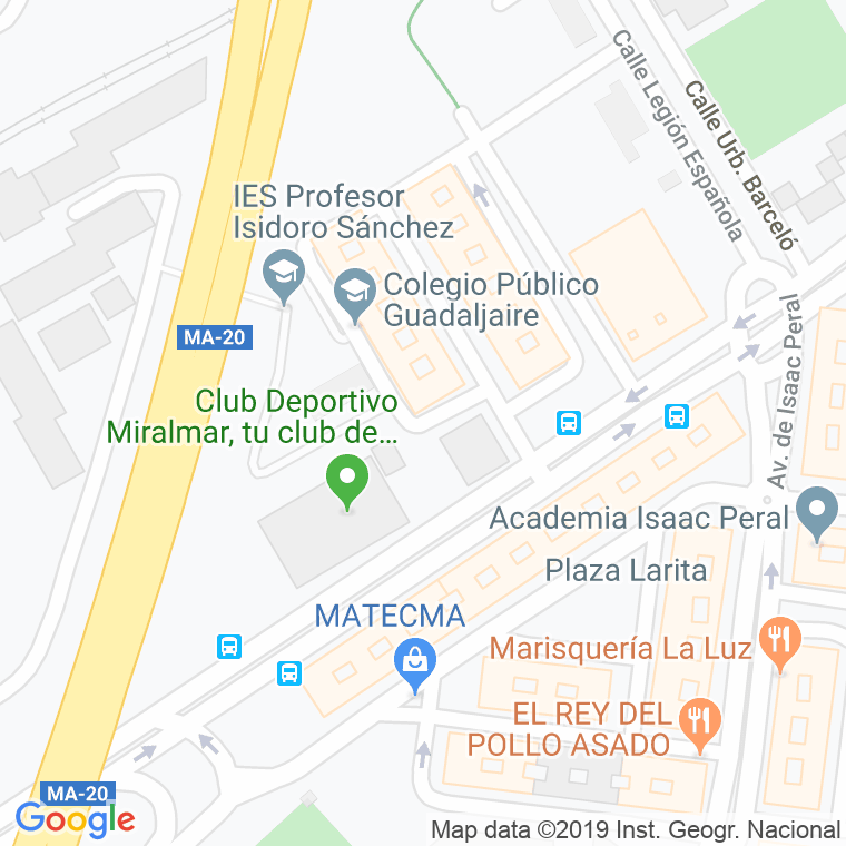 Código Postal calle Campitos en Málaga