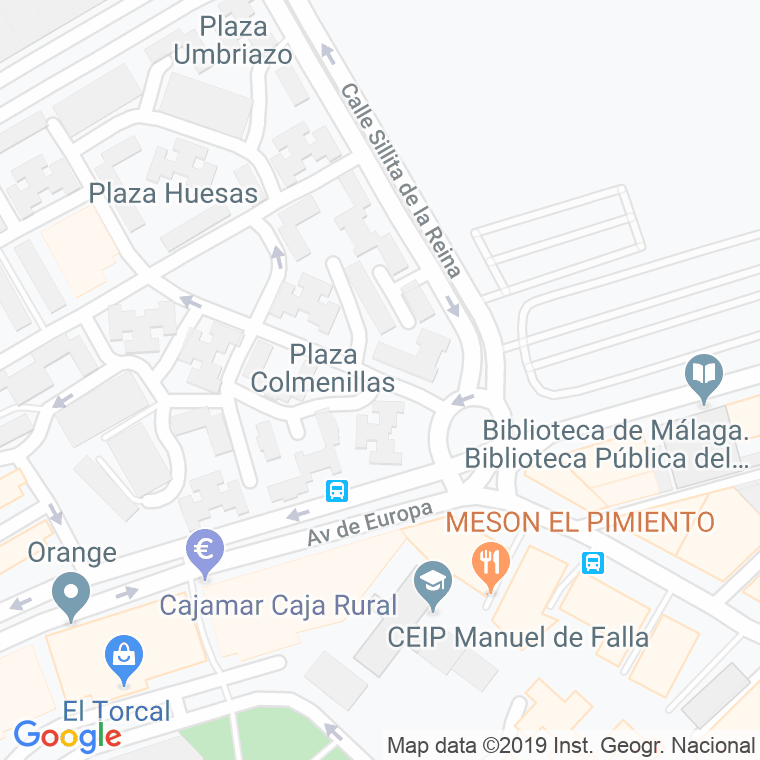 Código Postal calle Concejal Masso Roura en Málaga