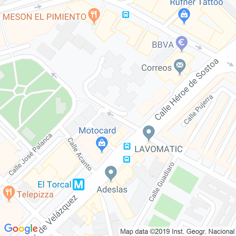 Código Postal calle Doradilla en Málaga