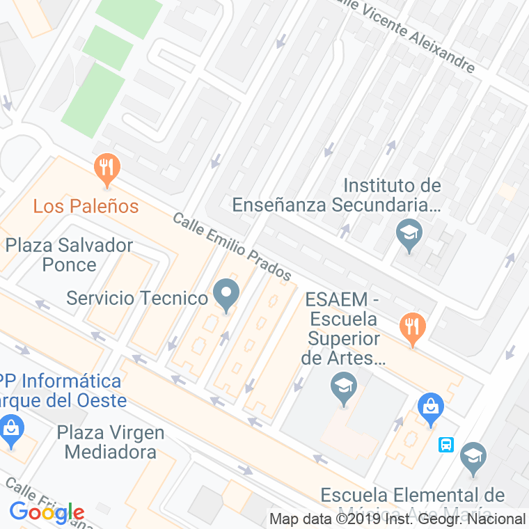 Código Postal calle Emilio Prados en Málaga