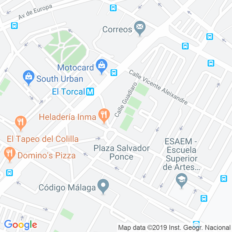 Código Postal calle Guadiaro en Málaga