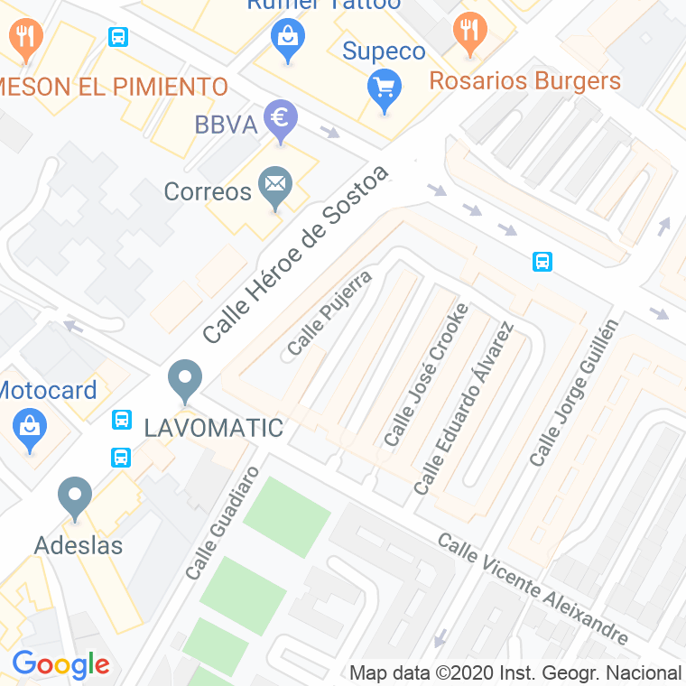 Código Postal calle Lachambre Dominguez en Málaga