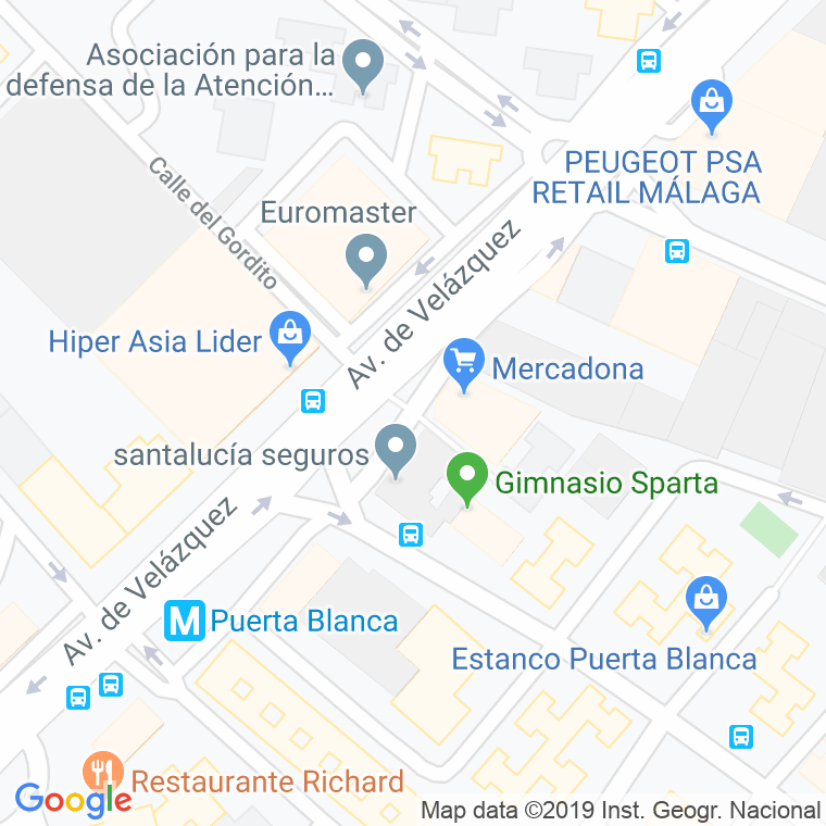 Código Postal calle Augusto Gonzalez Besada, pasaje en Málaga