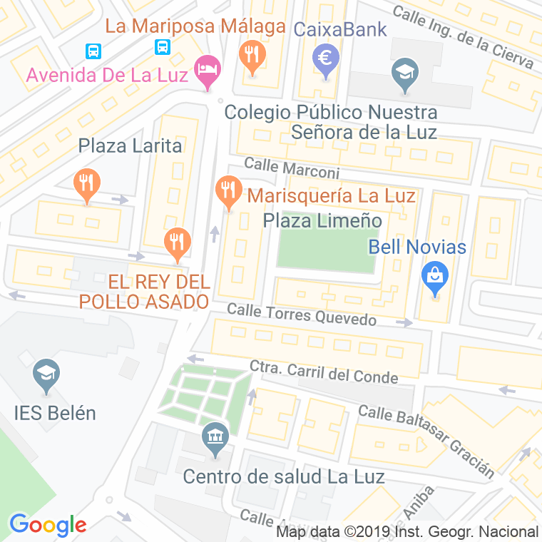 Código Postal calle Chano, El en Málaga