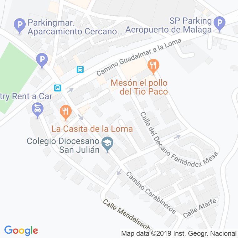 Código Postal calle Dafnis en Málaga