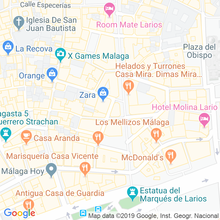 Código Postal calle Meson De Velez en Málaga