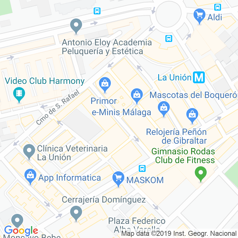 Código Postal calle Alfambra en Málaga