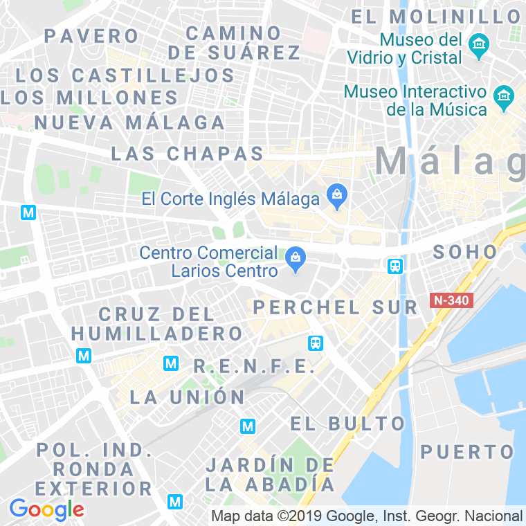 Código Postal calle Aurora, De La, avenida (Pares Del 42 Al 62) en Málaga