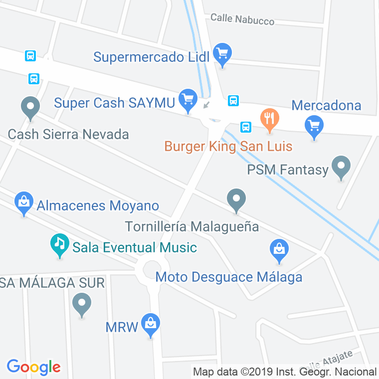 Código Postal calle Bahia Blanca en Málaga