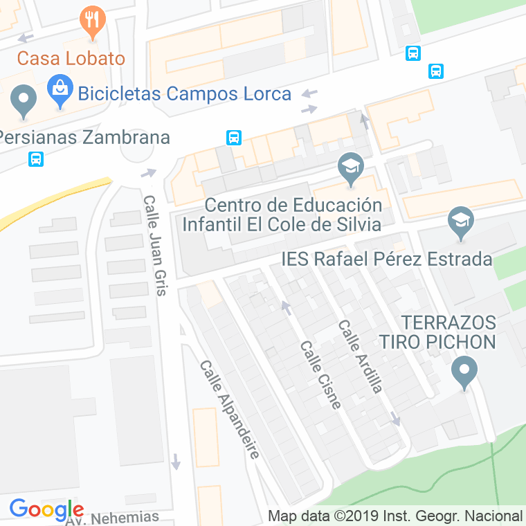 Código Postal calle Carratraca en Málaga