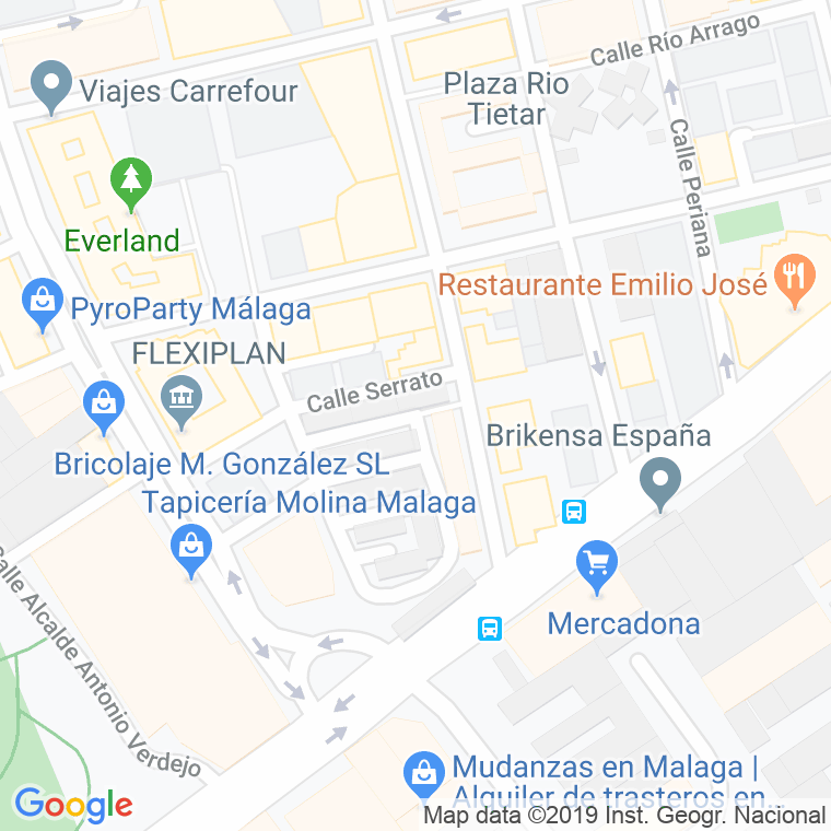 Código Postal calle Cartajima en Málaga
