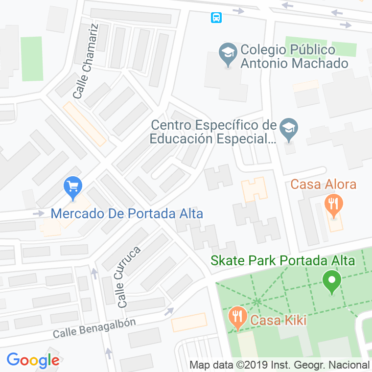 Código Postal calle Benalauria en Málaga