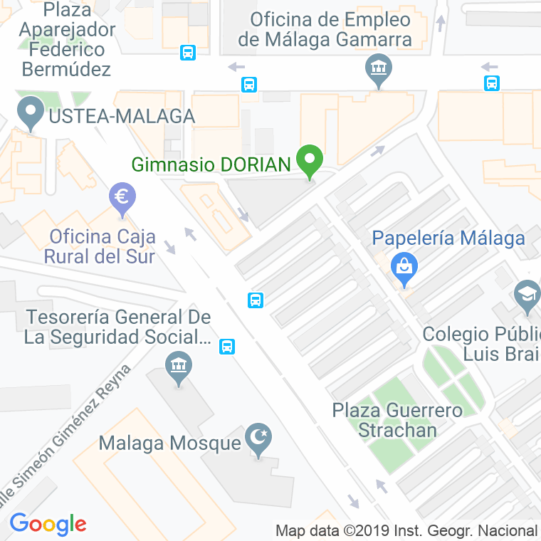 Código Postal calle Capitan Enrique Vera en Málaga