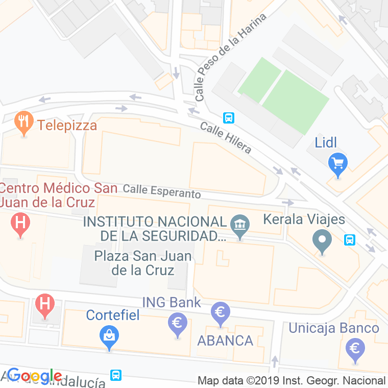 Código Postal calle Esperanto en Málaga