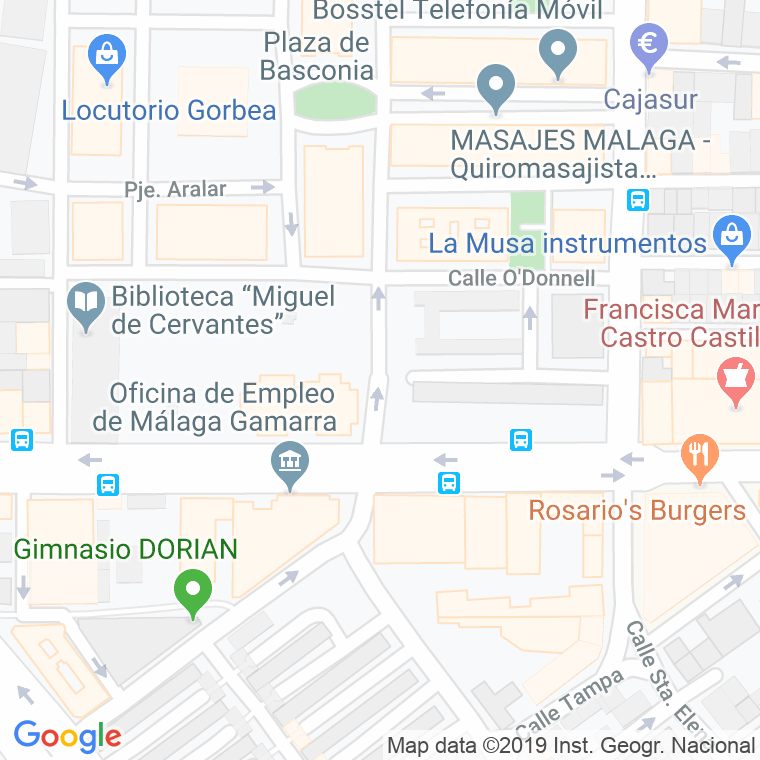 Código Postal calle General Blake en Málaga