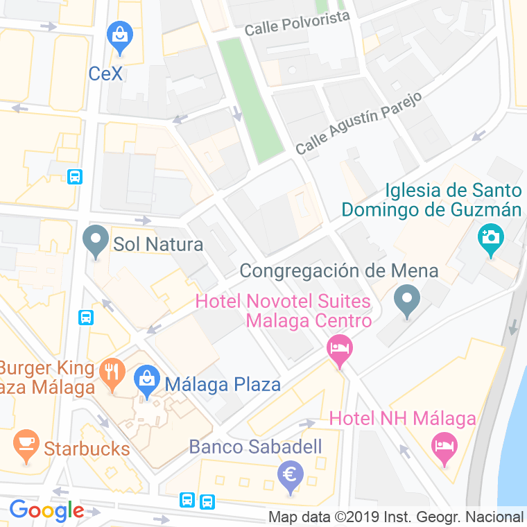Código Postal calle Huerta Del Obispo en Málaga