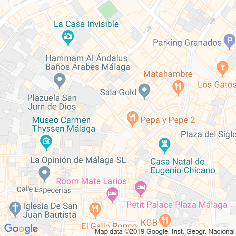 Código Postal calle Santa Lucia en Málaga