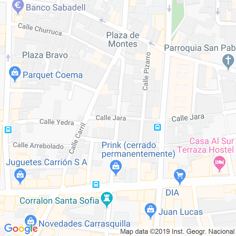 Código Postal calle Empedrada en Málaga