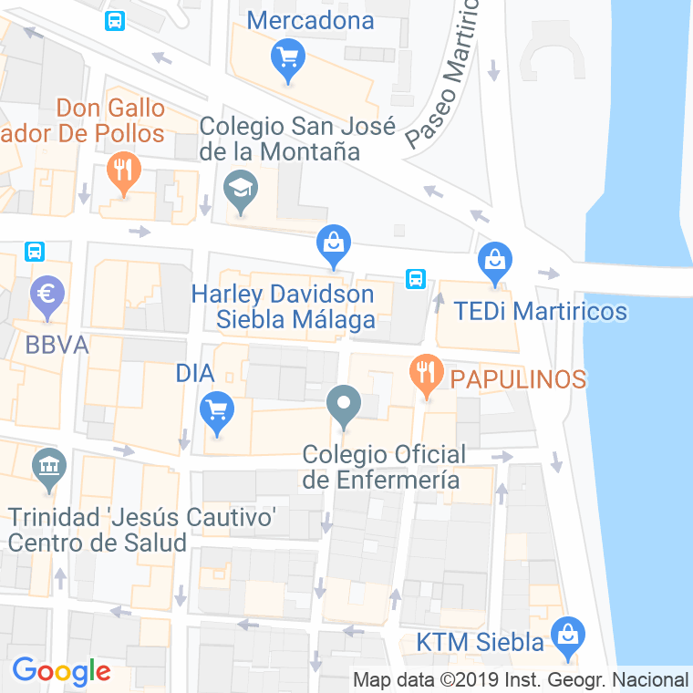 Código Postal calle Luchana en Málaga