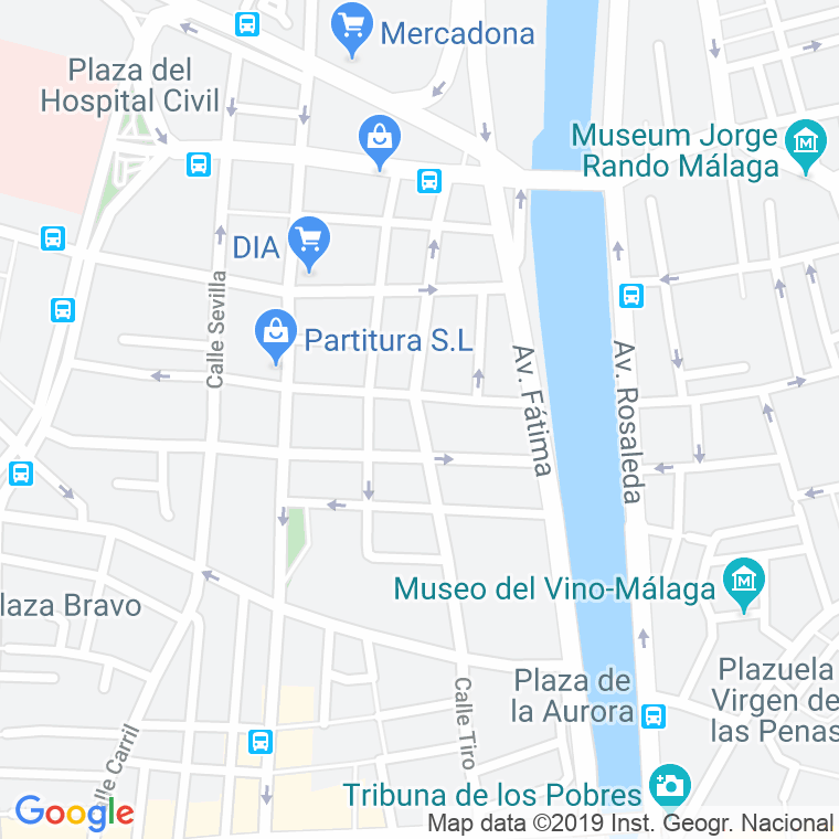 Código Postal calle Malasaña en Málaga