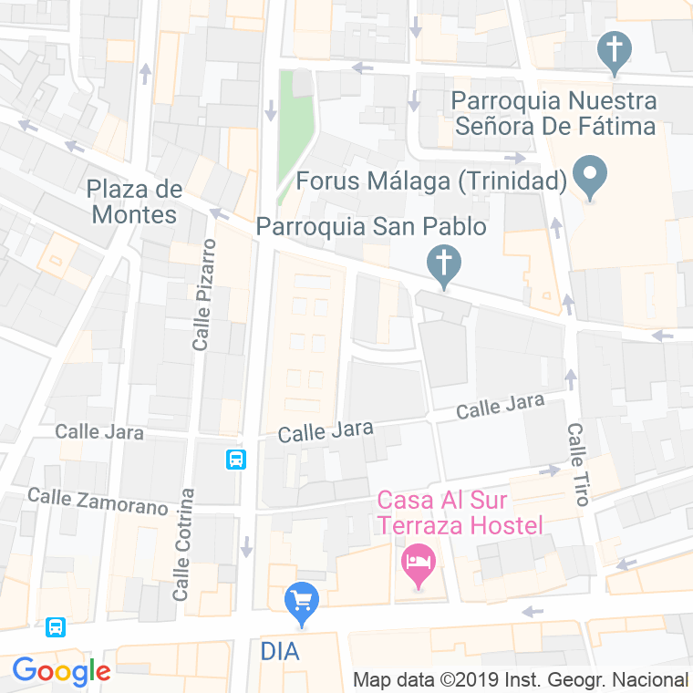 Código Postal calle Rosarito en Málaga