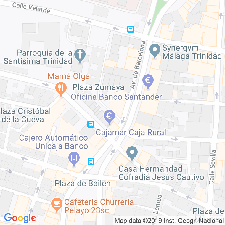 Código Postal calle Santa Clara en Málaga
