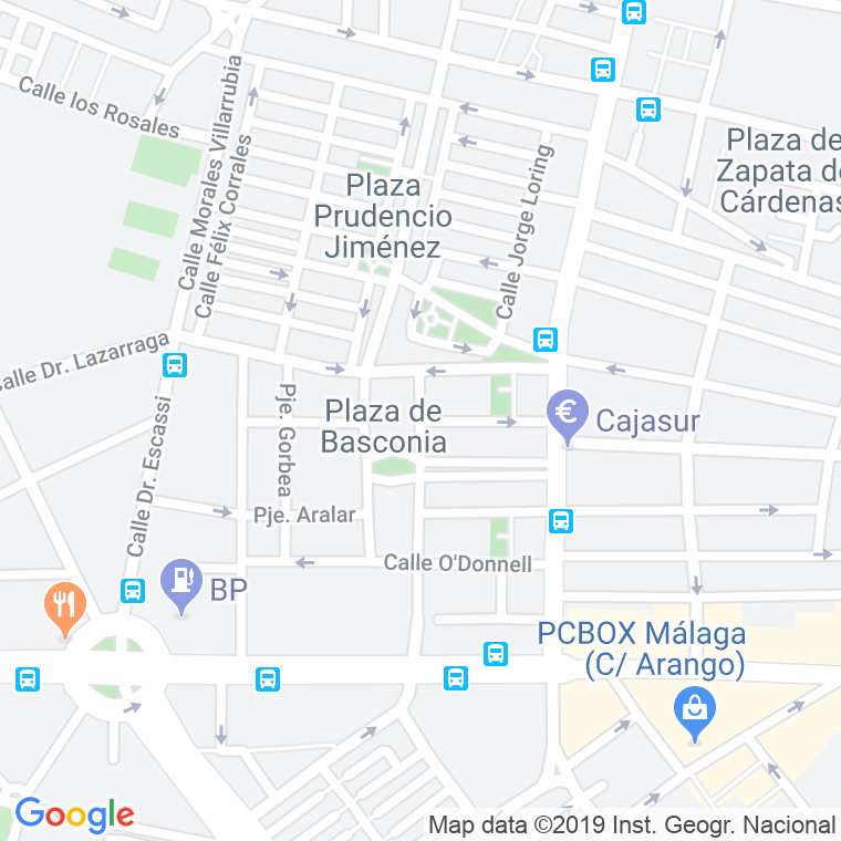 Código Postal calle Archanda, pasaje en Málaga