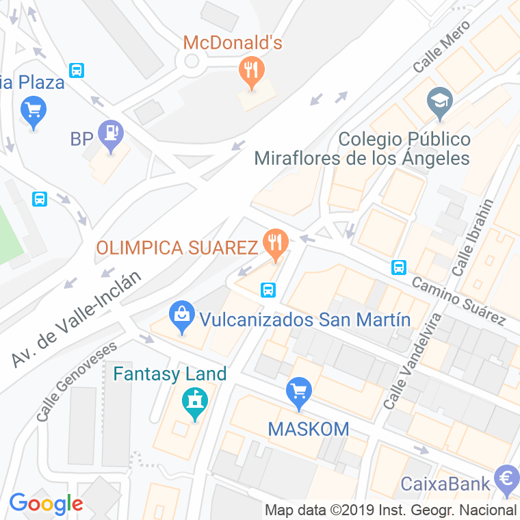 Código Postal calle Cesar Arbasia en Málaga
