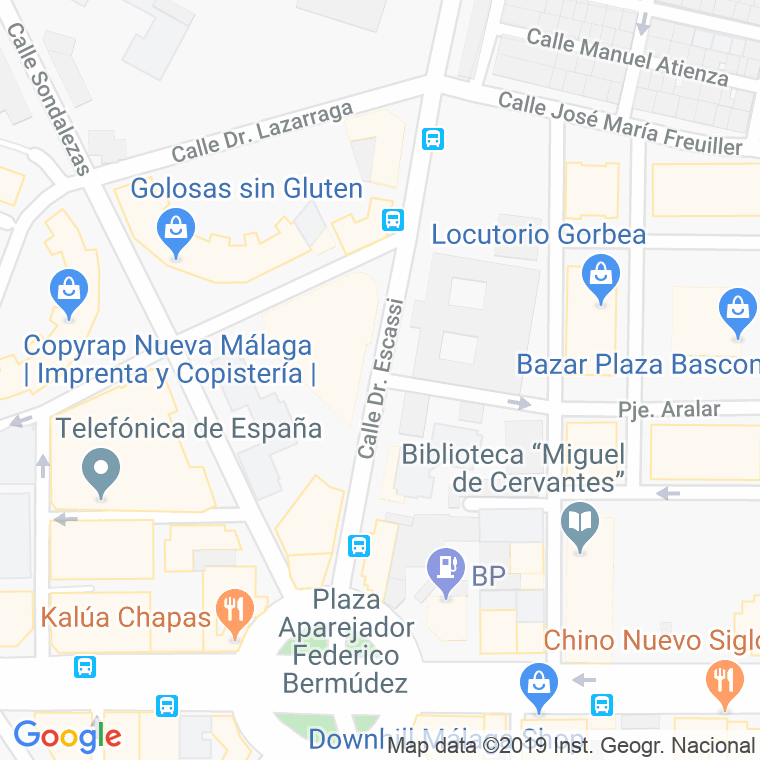 Código Postal calle Doctor Escassi en Málaga
