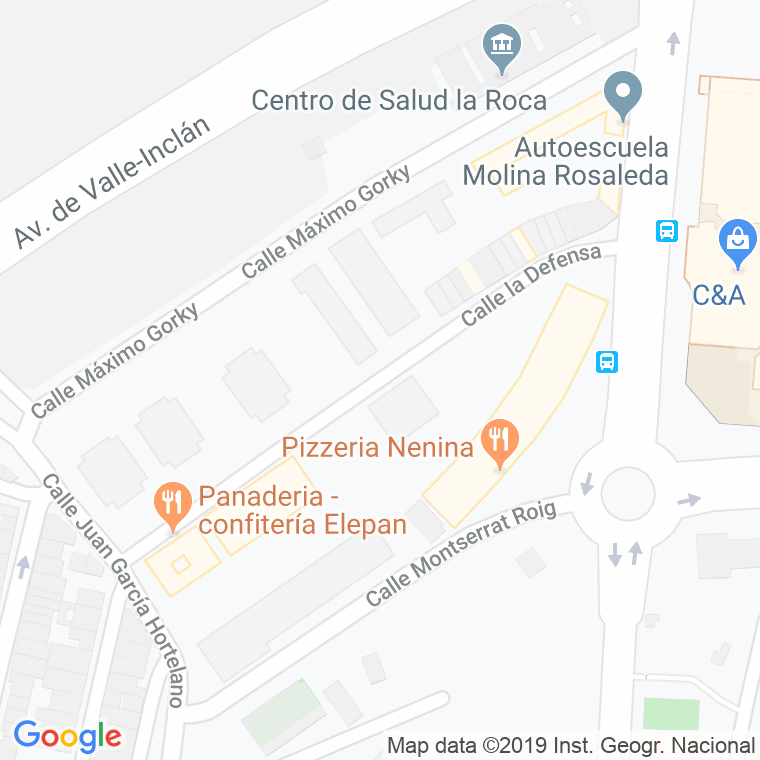 Código Postal calle Defensa, La en Málaga