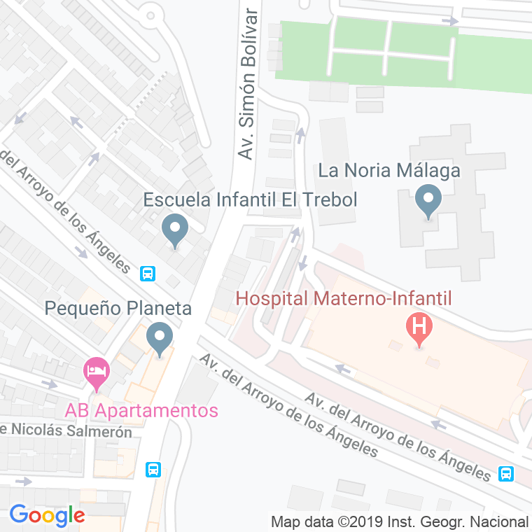 Código Postal calle Diaz De Palacio en Málaga