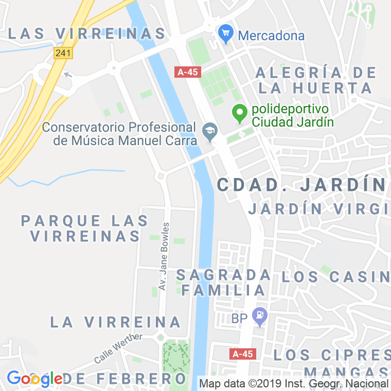 Código Postal calle Joaquin Gaztambide en Málaga