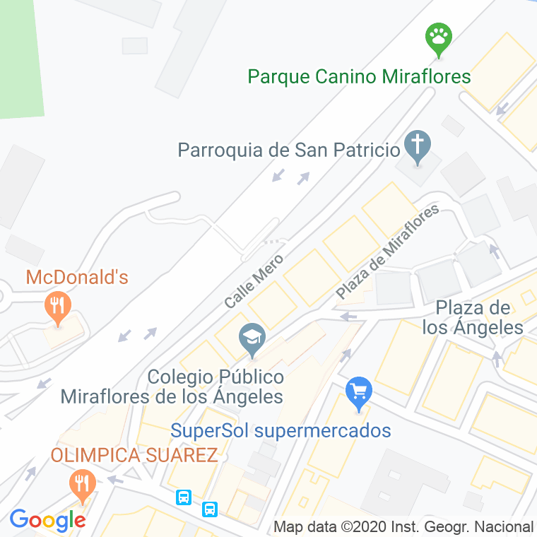 Código Postal calle Mero en Málaga