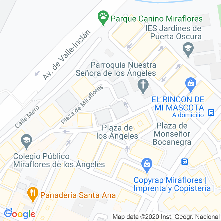 Código Postal calle Mirageranios, pasaje en Málaga