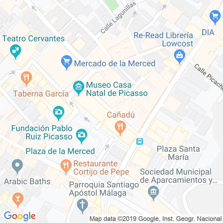 Código Postal calle Campos, pasaje en Málaga