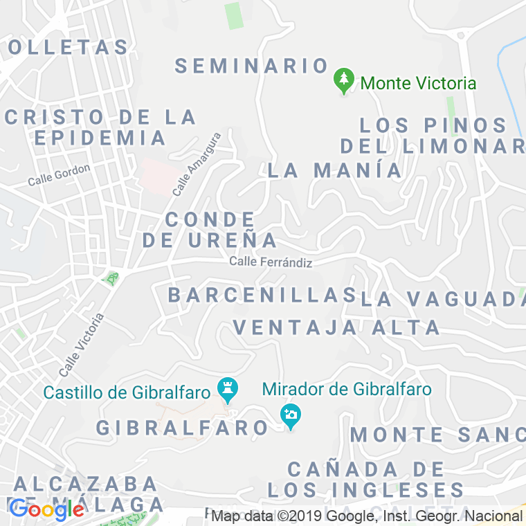 Código Postal calle Ferrandiz   (Impares Del 1 Al 63)  (Pares Del 2 Al 70) en Málaga