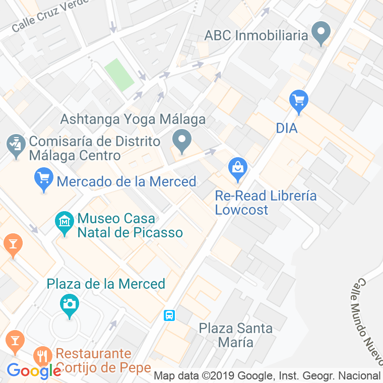 Código Postal calle Pedro Molina en Málaga