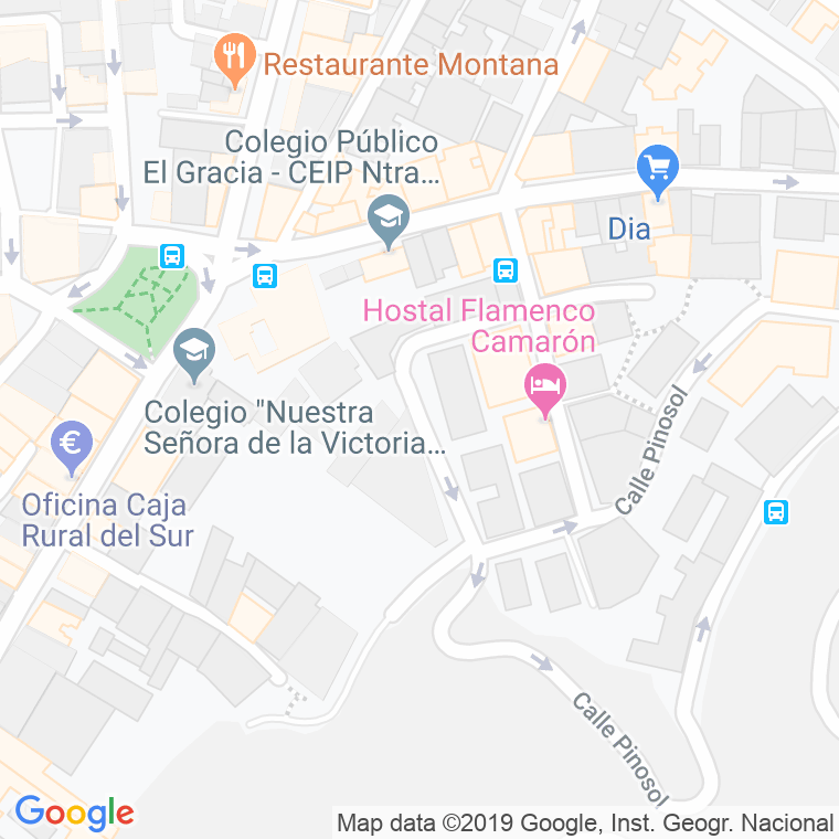 Código Postal calle Pinos en Málaga