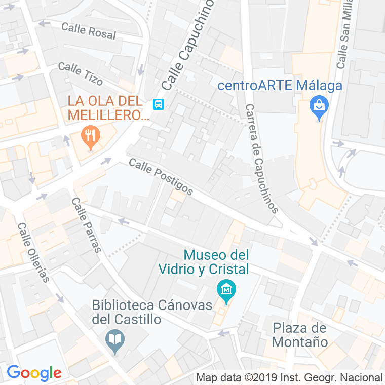 Código Postal calle Postigos, Los en Málaga