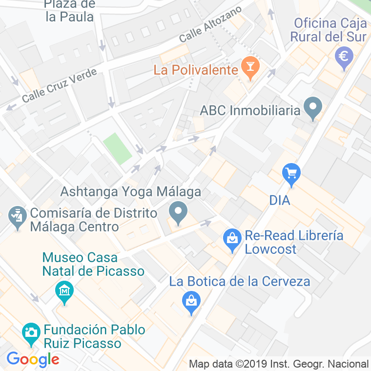 Código Postal calle Vital Aza en Málaga